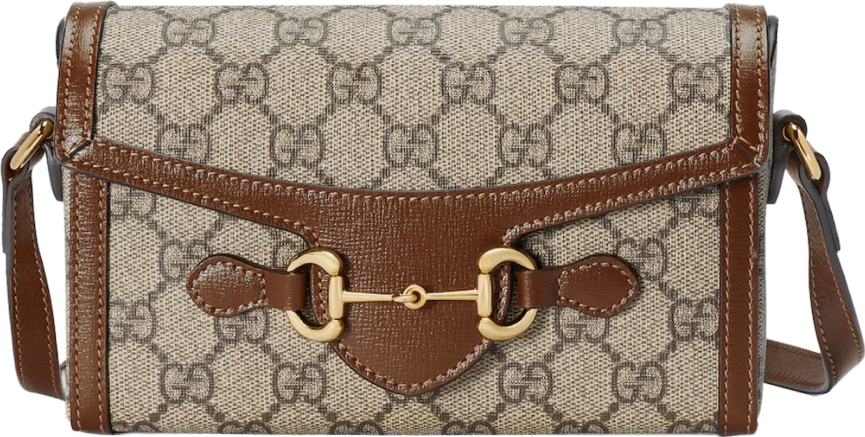 Sacoche GUCCI horsebit 1955  toile gg facture
