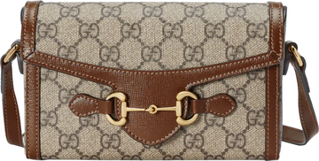 Sacoche GUCCI horsebit 1955  toile gg facture