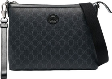 Sacoche GUCCI noir a logo r’facture