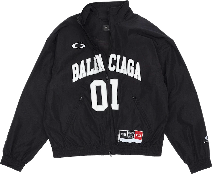 BASKETBALL SERIES - VESTE TRACKSUIT POUR HOMME EN NOIR Balenciaga