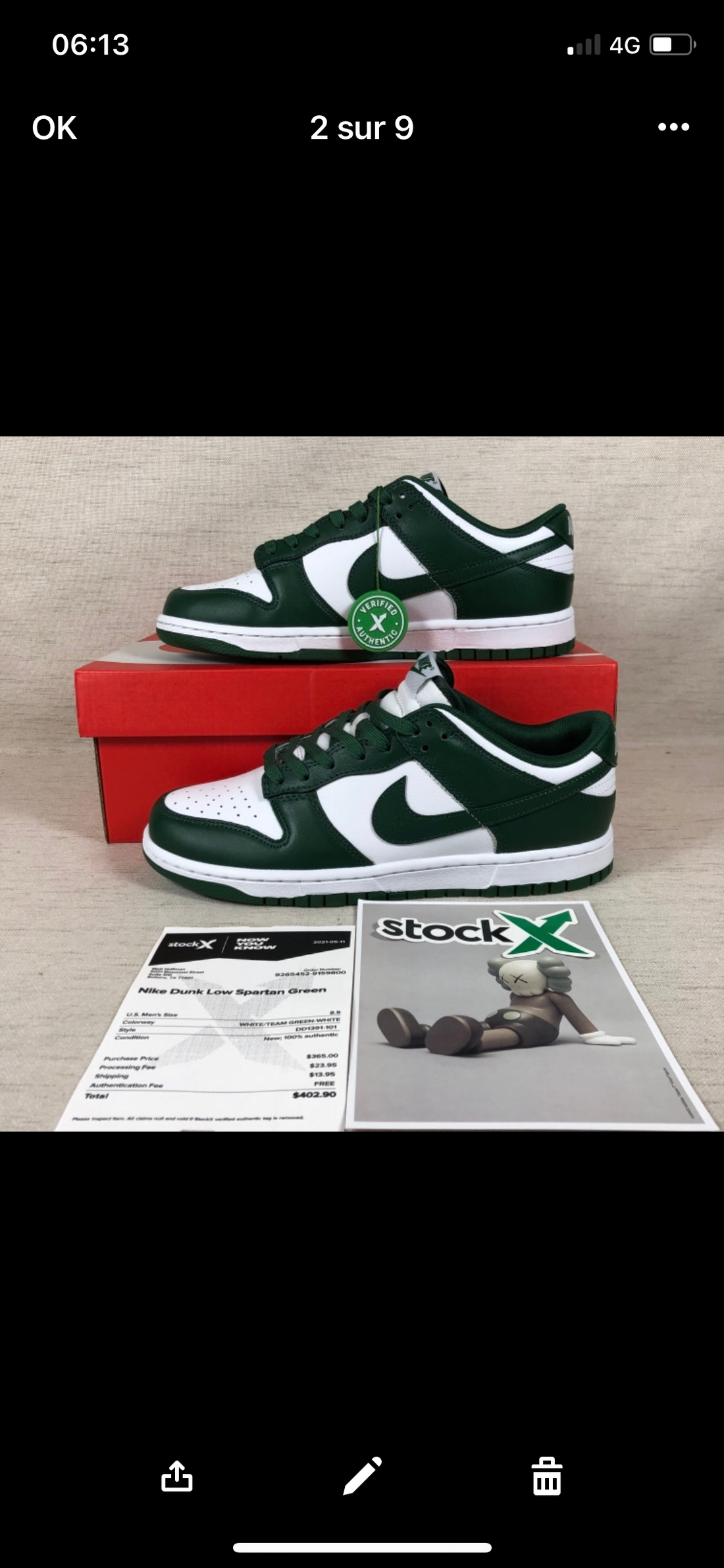 Dunk low green stock X Authentification 1:1 ✔️ facture