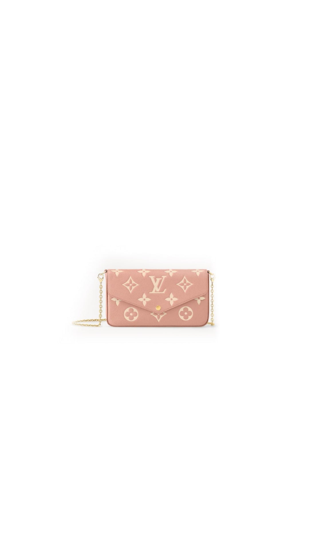 Pochette felicie rose trianon crème  toile facture