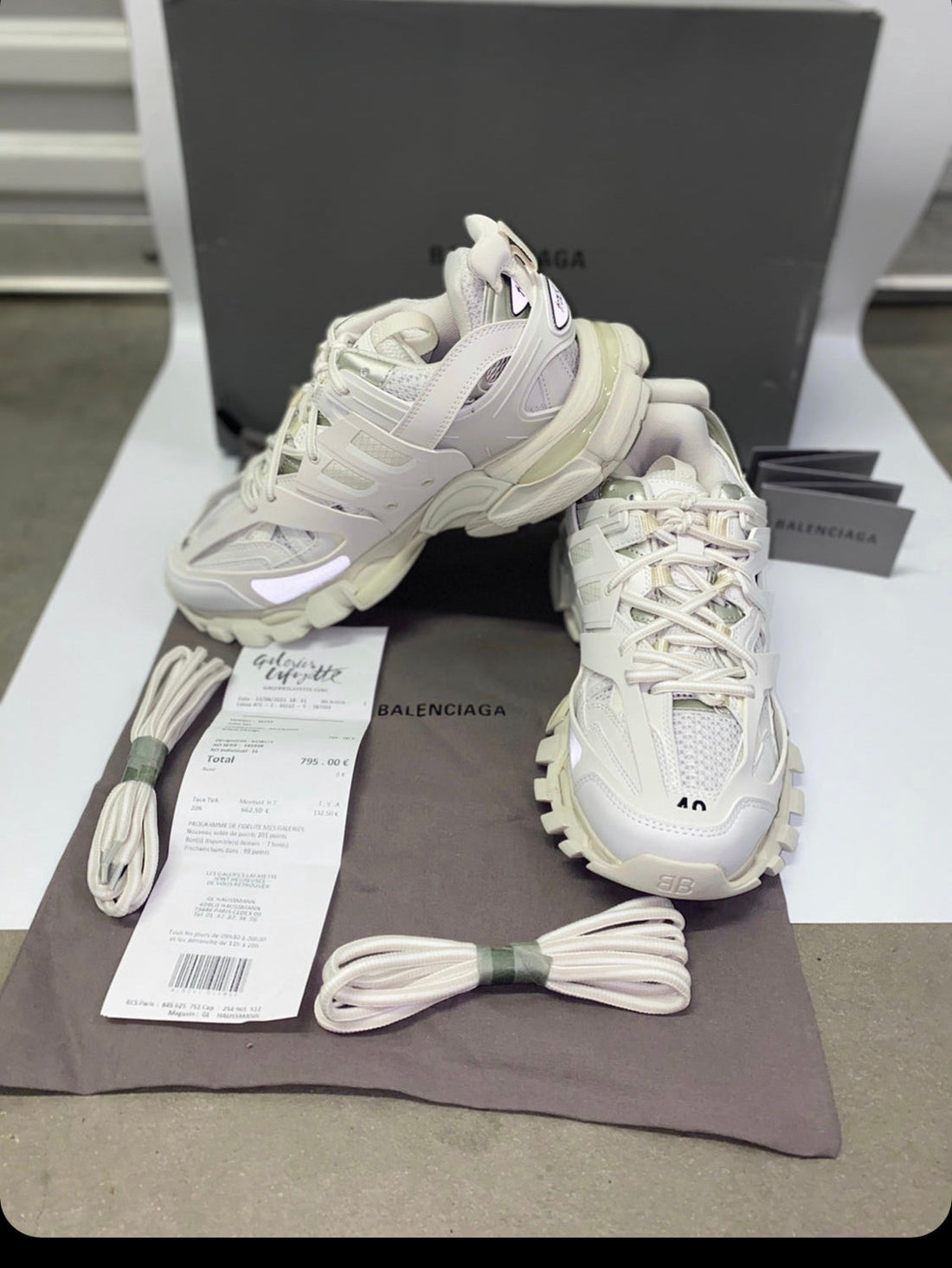 Balenciaga track white