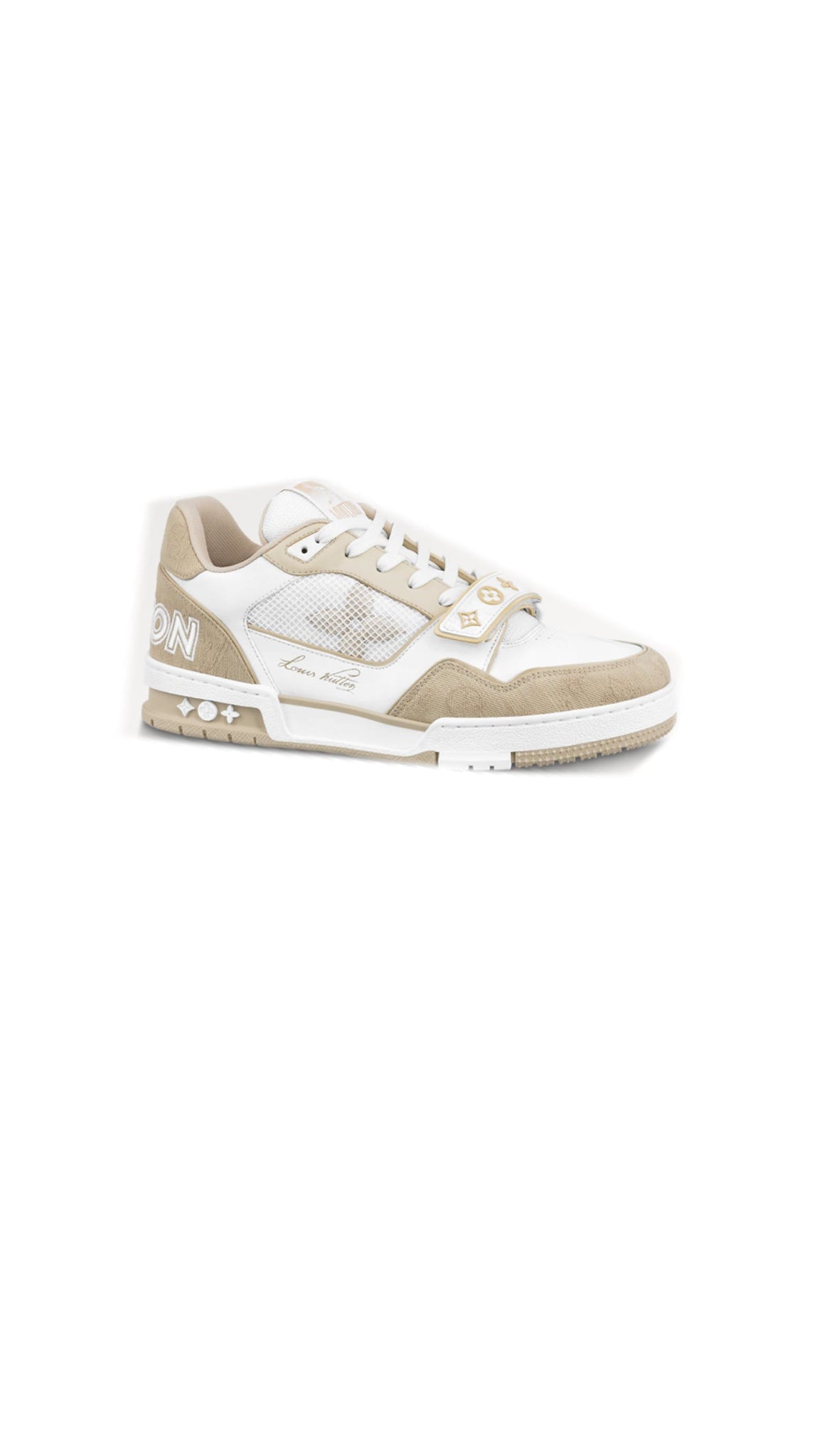 Sneakers Lv Velcro strap taupe  facture