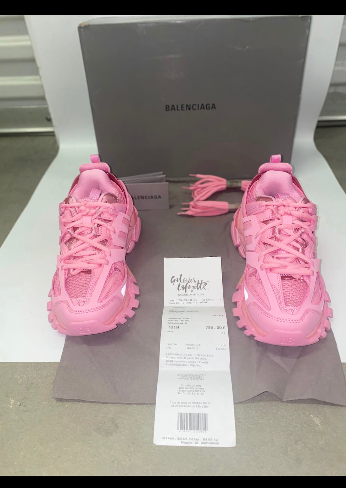 Balenciaga track pink facture