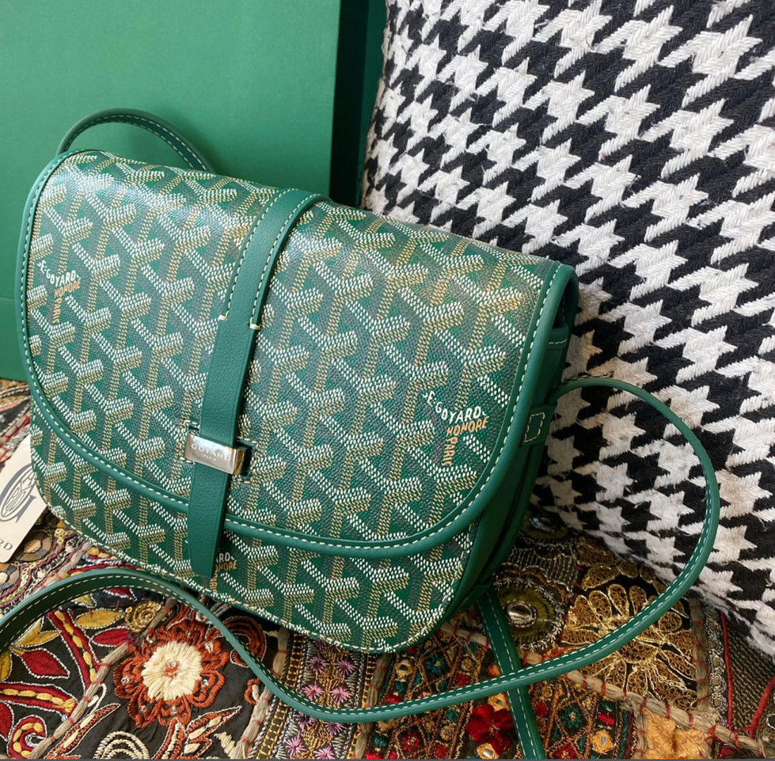 Sac Belvédère  green leather   facture