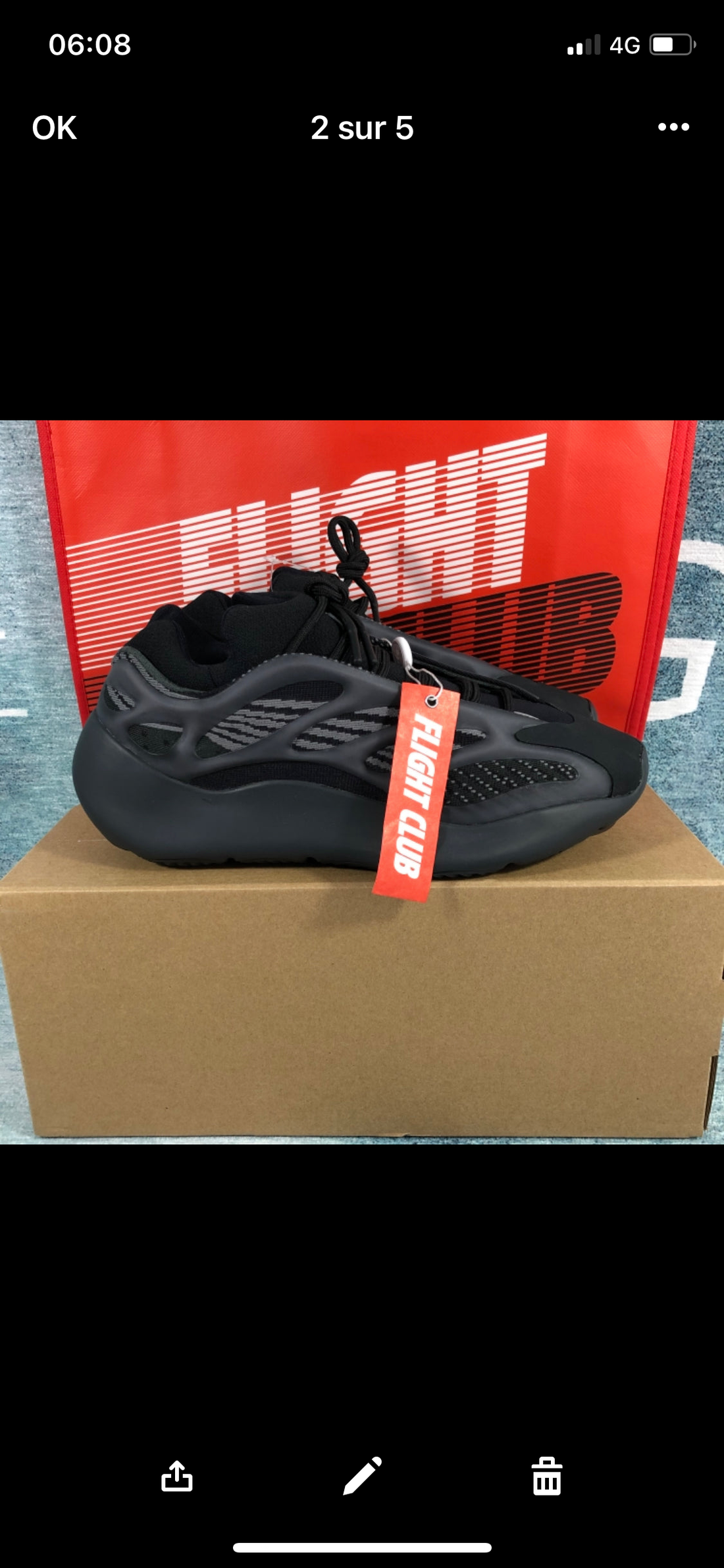 Yz 700 v3 azael noir   Facture flight club Authentification ✔️ 1:1